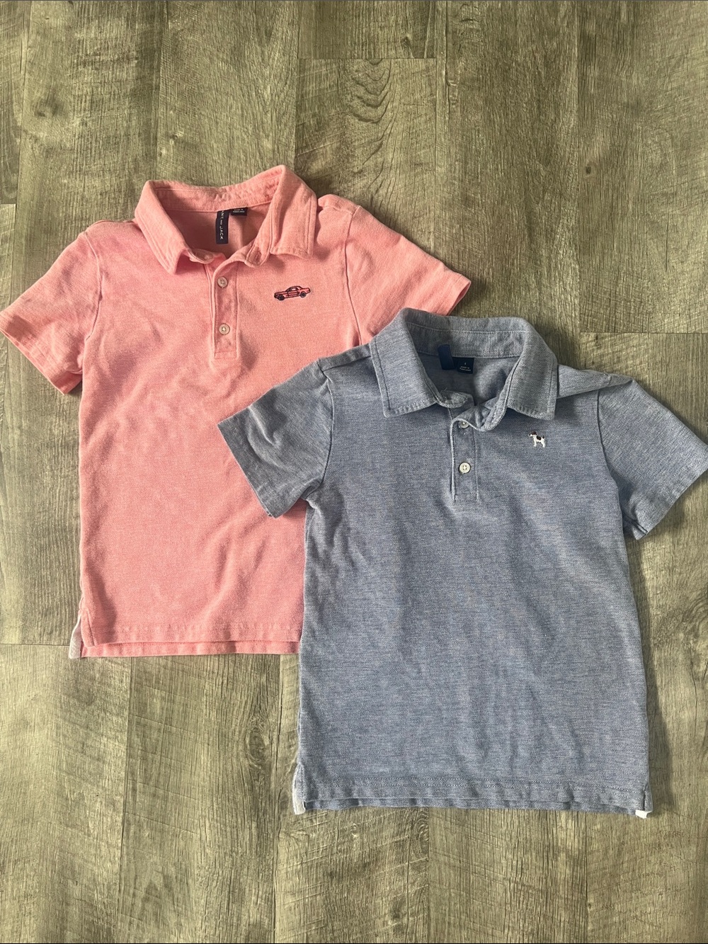 Kids Janie and Jack Polo Shirts - Pink & blue